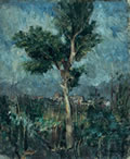 Albero, anni trenta, olio su tavola, Napoli collezione privata.